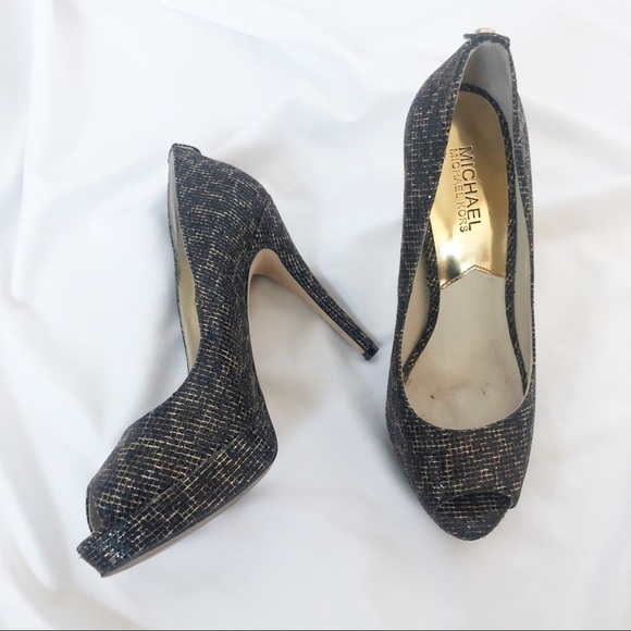 MICHAEL KORS Sequin Peep Toe Heels FREE SHIPPING! - Picture 11 of 11